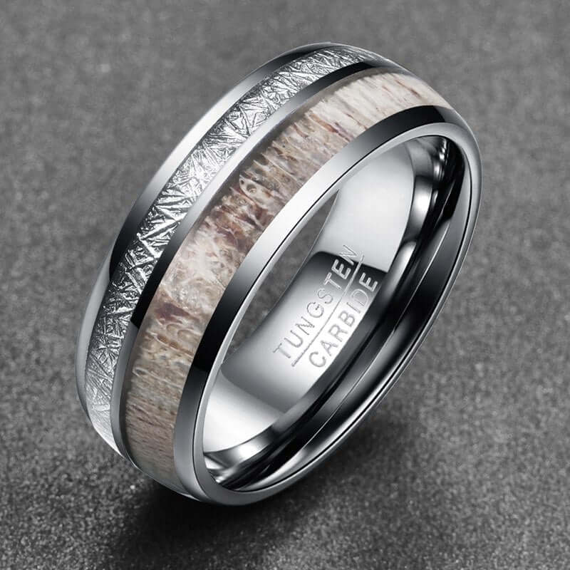 Mens 100 Tungsten Carbide Steel Ring