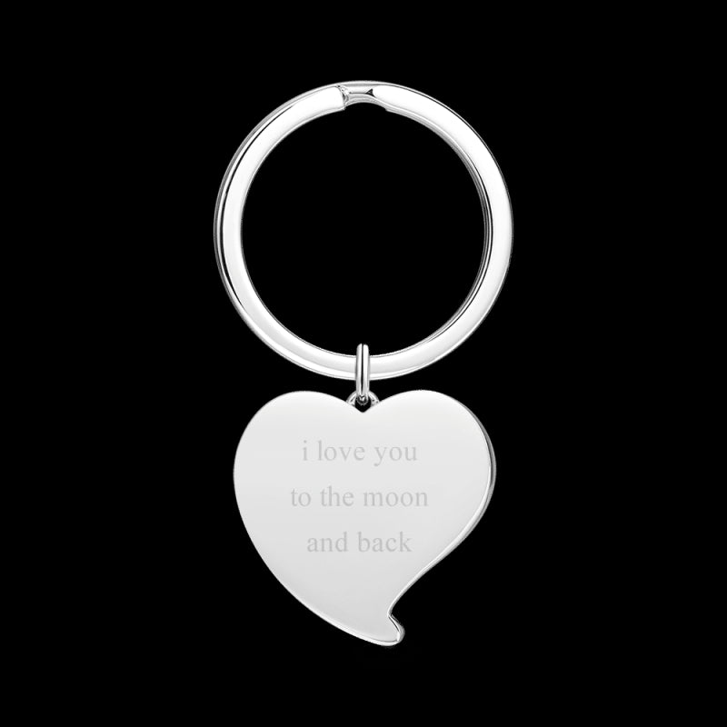 Personalized Engraved Silver Heart Tag Photo Keychain - Premium keychain from Gift Me A Break - Just $16.99! Shop now at giftmeabreak