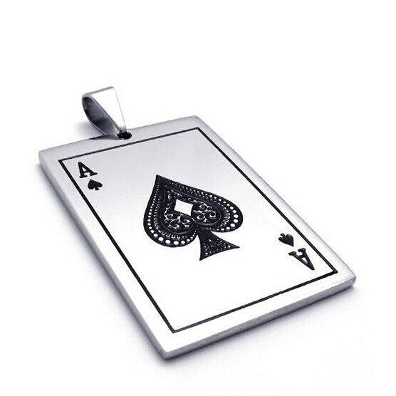 Stainless Steel  Ace of Spades Necklace - Premium men's necklace from Gift Me A Break - Just $30.99! Shop now at giftmeabreak