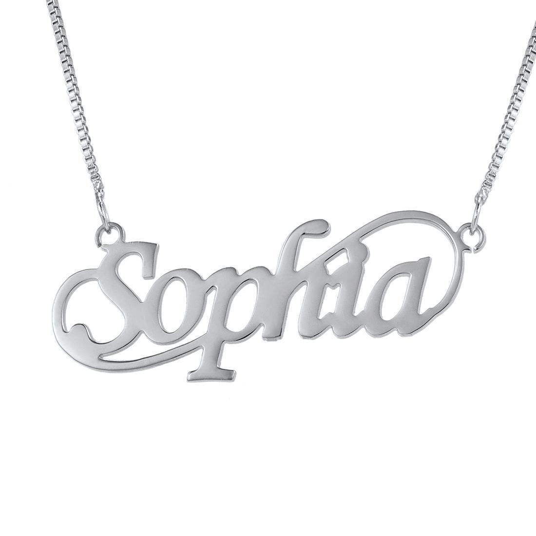 Personalized Custom Fancy Script Name Necklace