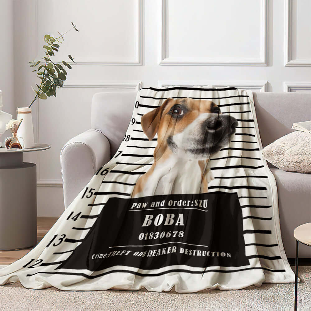 Personalized Custom Dog Photo Blanket