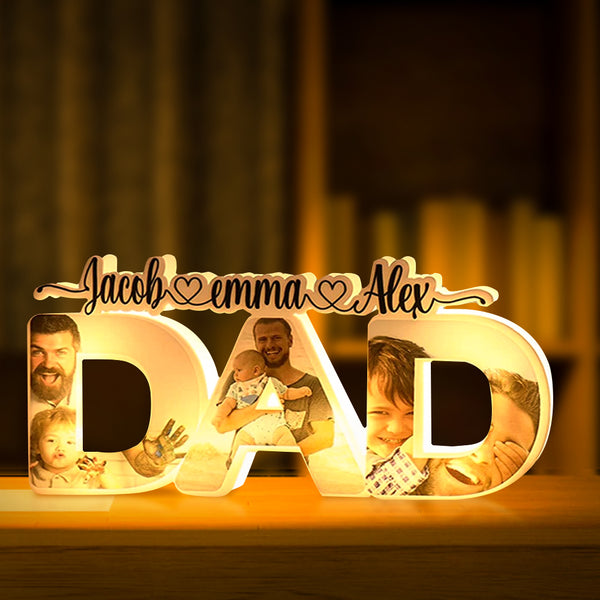 Personalized Father's Day Night Lamp Custom Acrylic - Premium light from Gift Me A Break - Just $25.99! Shop now at giftmeabreak