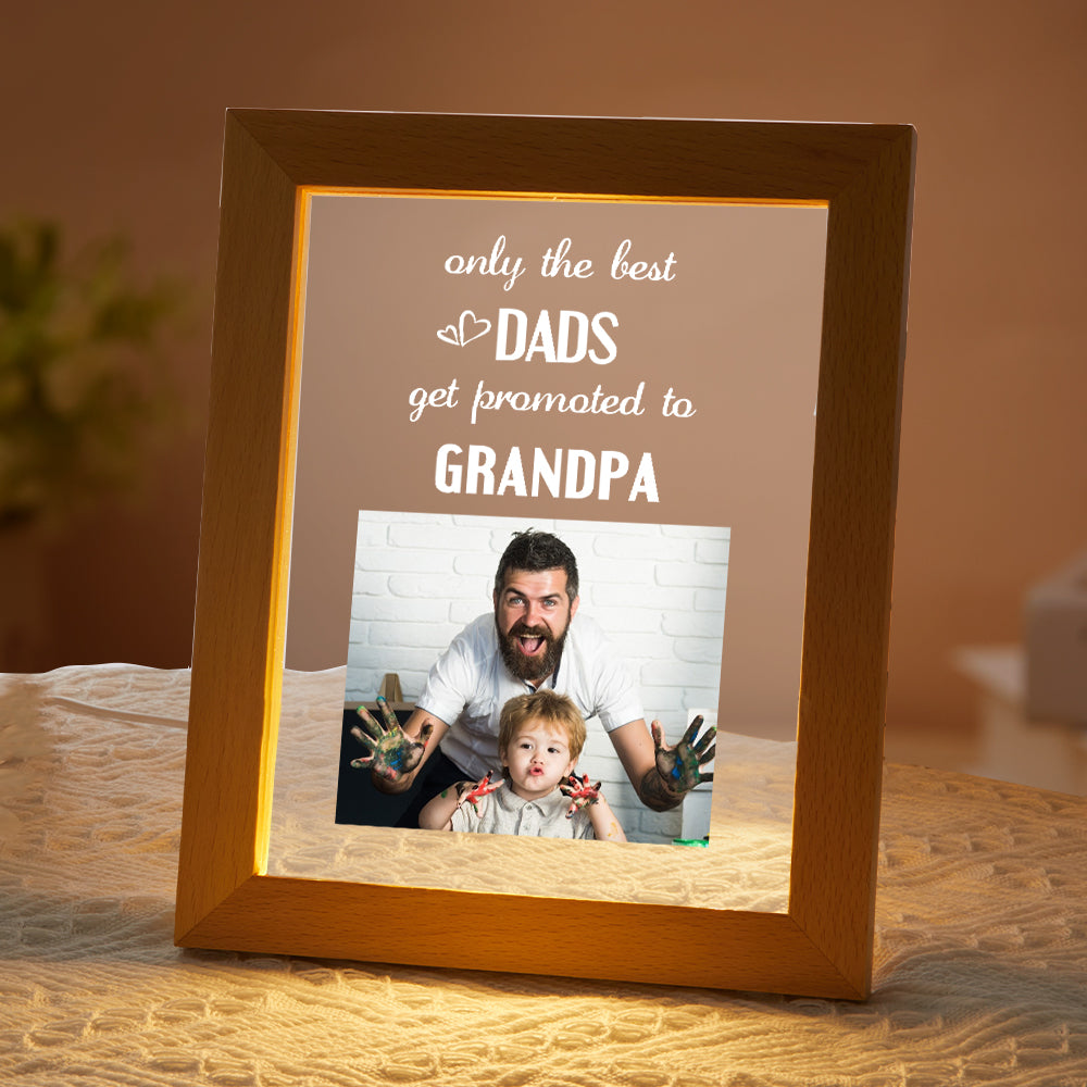 Personalized Custom Photo "Only the Best Dads Get Promoted to Grandpa" Night Light