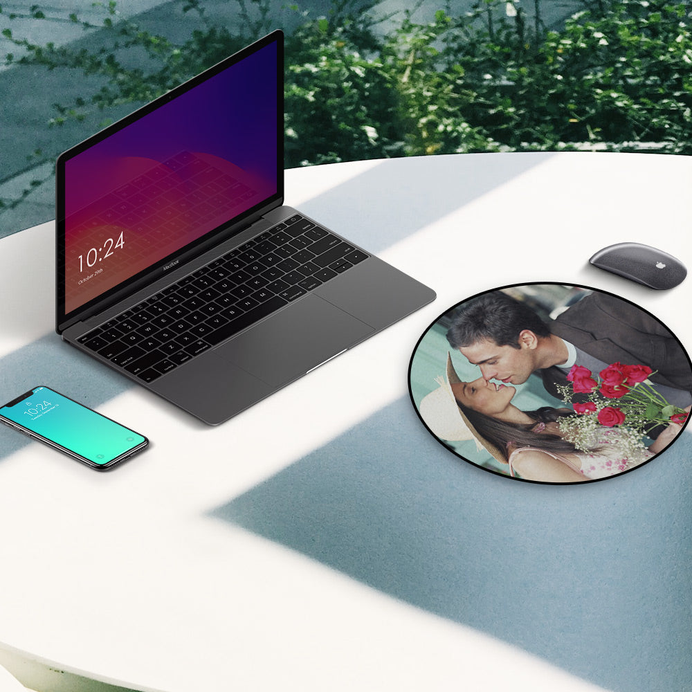 Personalized Custom Printed Round Photo Mouse Pad