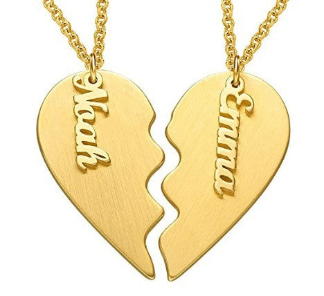S925 Sterling Silver Couples Name and Heart Necklaces - Premium necklace from Gift Me A Break - Just $47.99! Shop now at giftmeabreak
