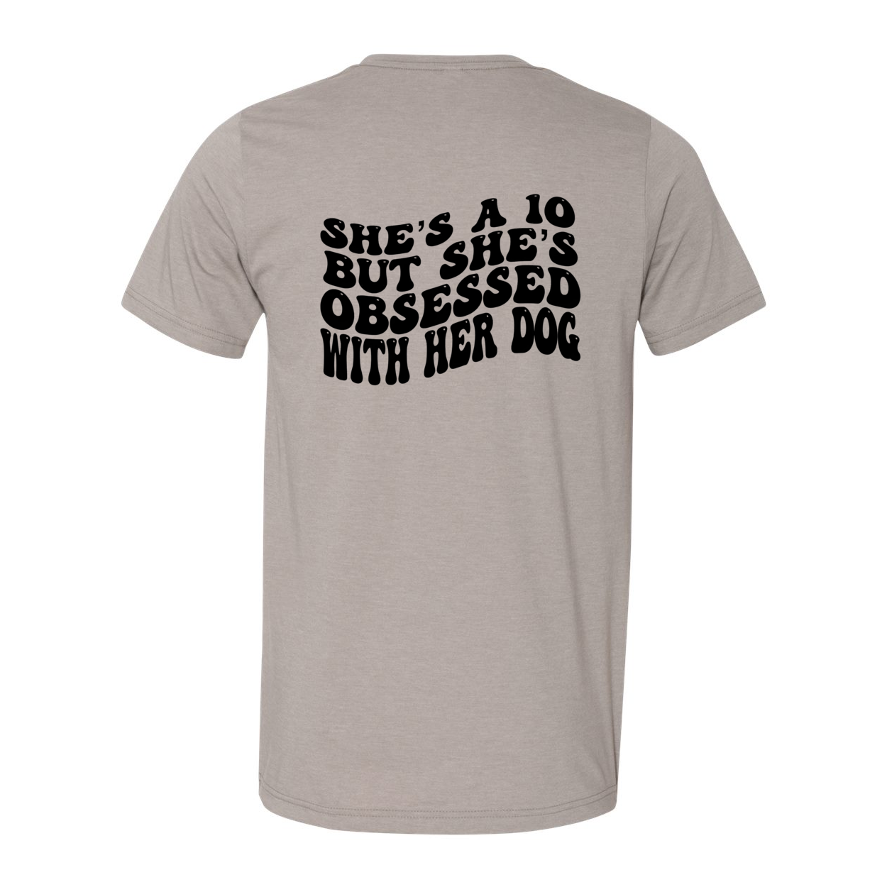 Women's She's a Ten but She's Obsessed with Her Dog Personalized Graphic Tee