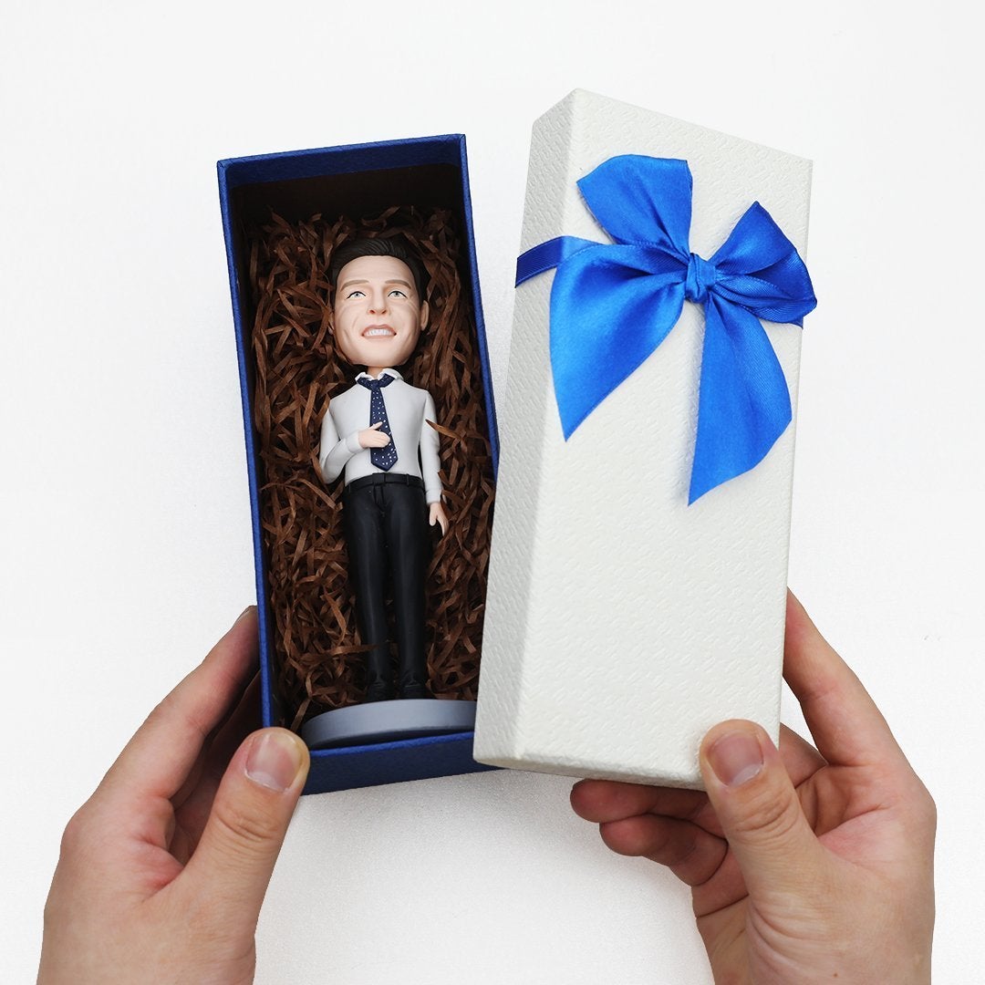 Personalized Custom Best Boss Ever Bobblehead with Engraved Text