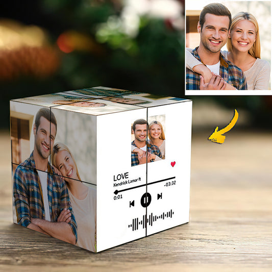Personalized Custom Scannable Music Code Multi Photo Rubik's Cube