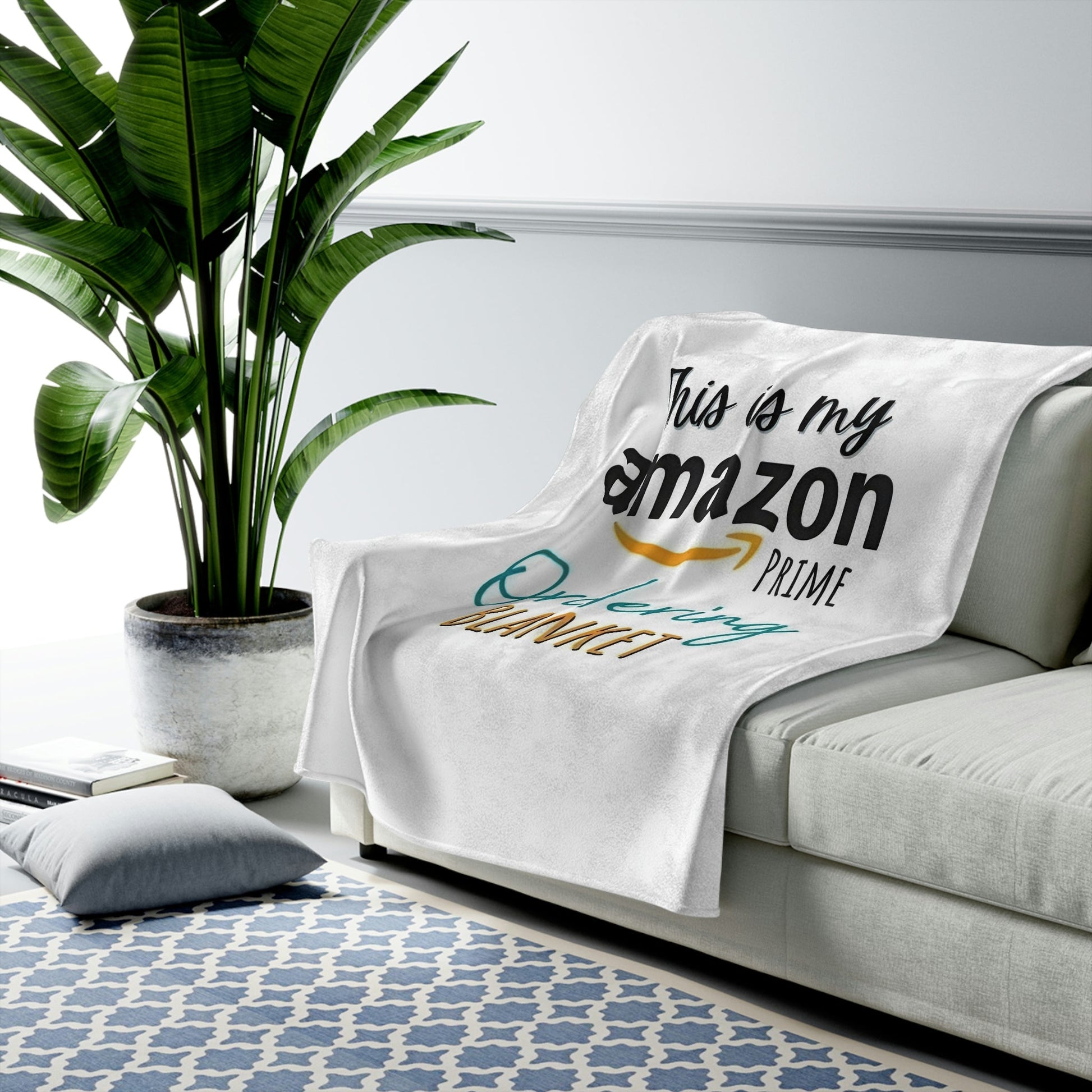 This is My Amazon Ordering Blanket Velveteen Plush Blanket - Premium blanket from Printify - Just $42.99! Shop now at giftmeabreak