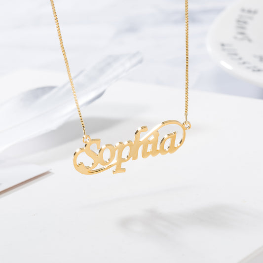 Personalized Custom Fancy Script Name Necklace