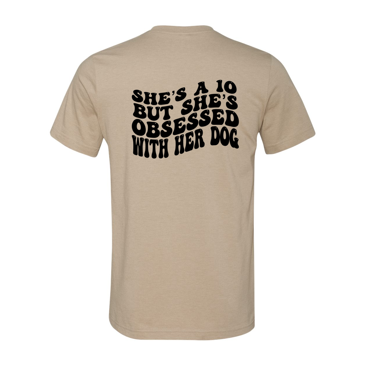 Women's She's a Ten but She's Obsessed with Her Dog Personalized Graphic Tee