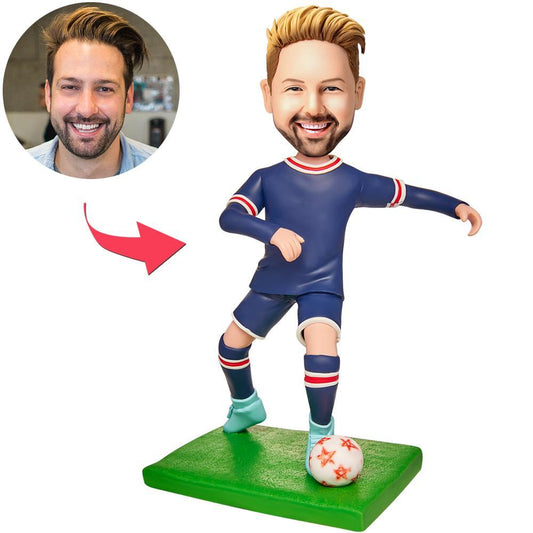 Personalized Custom Soccer Player Bobblehead Engraved with Text