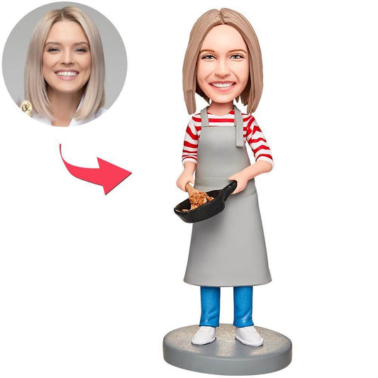 Personalized Custom Cooking Mom Bobblehead