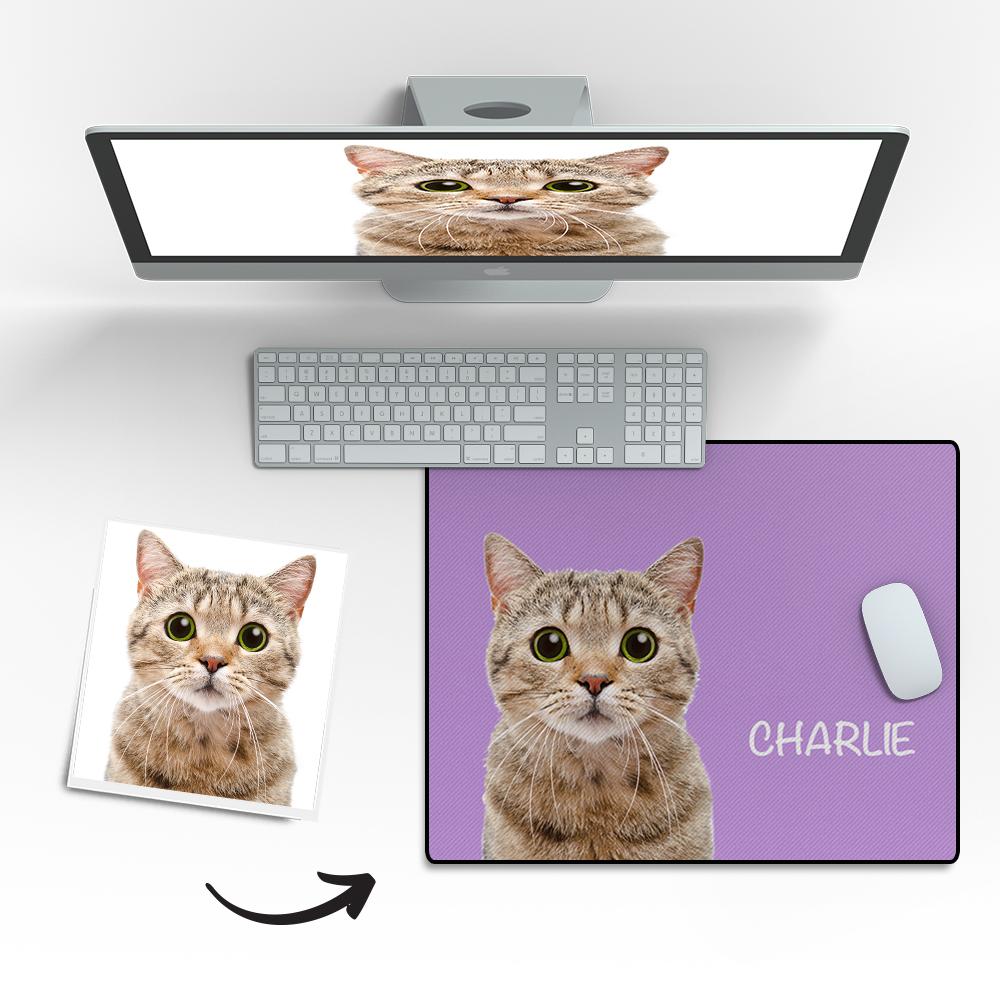Personalized Custom Pet Photo Mouse Pad with Name