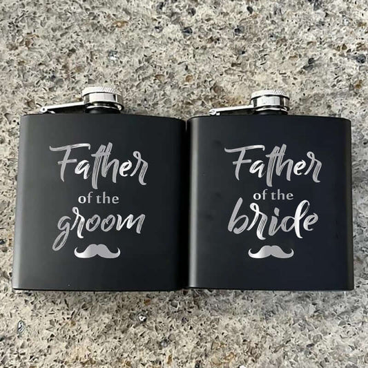 Father of the Bride, Father of the Groom Flask Wedding Gift