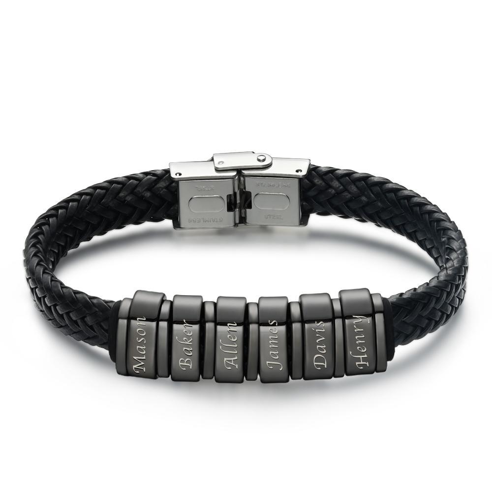 Personalized Men's Bracelet with 1-6 Charms - Premium men's bracelet from Gift Me A Break - Just $17.99! Shop now at giftmeabreak