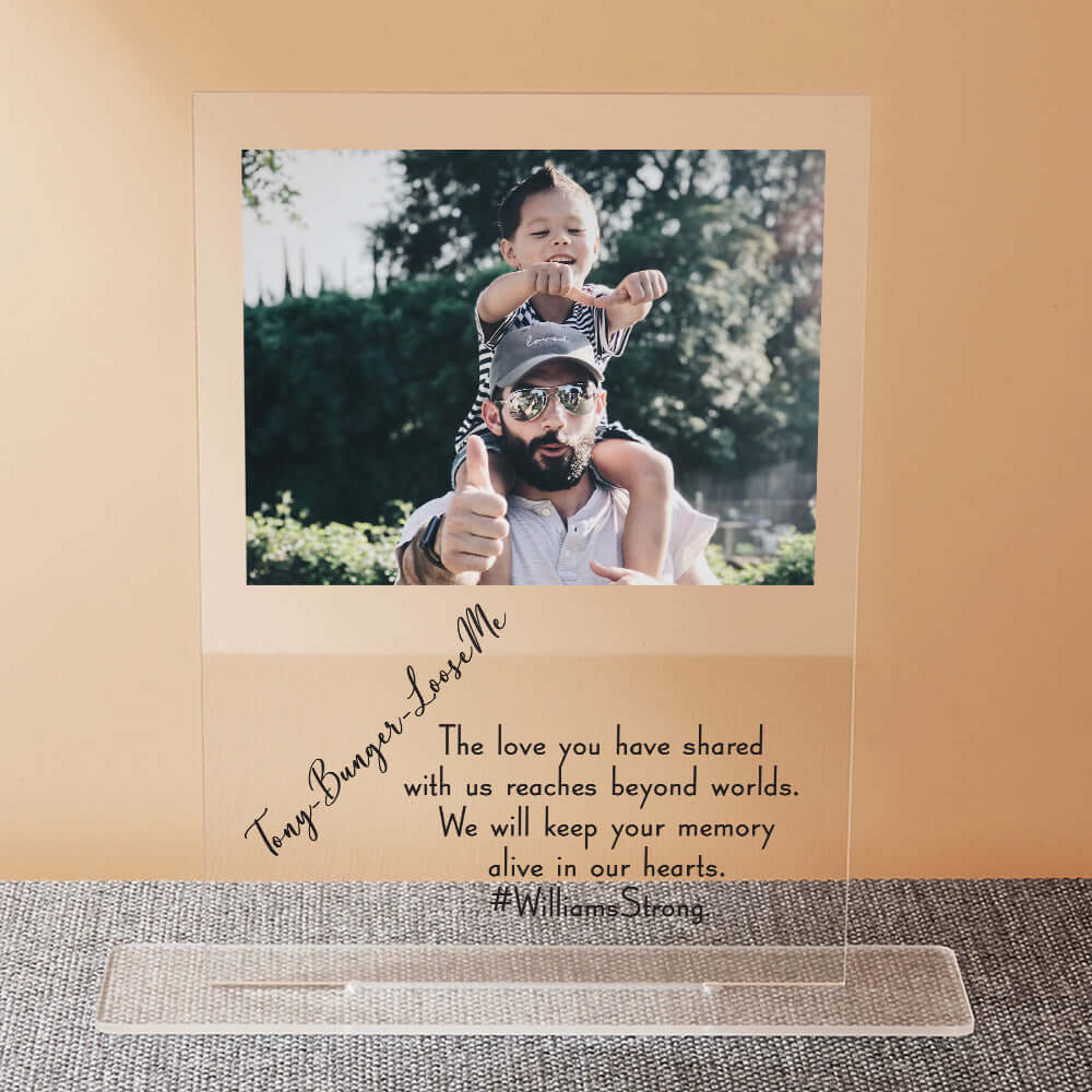 Personalized Custom Acrylic Picture Frame and Text