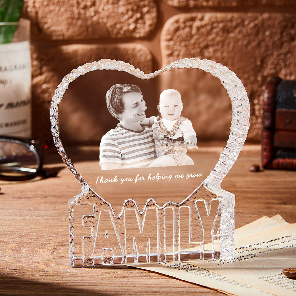 Personalized Heart Crystal Picture Frame 3D Crystal - Premium picture from Mademine - Just $19.99! Shop now at giftmeabreak