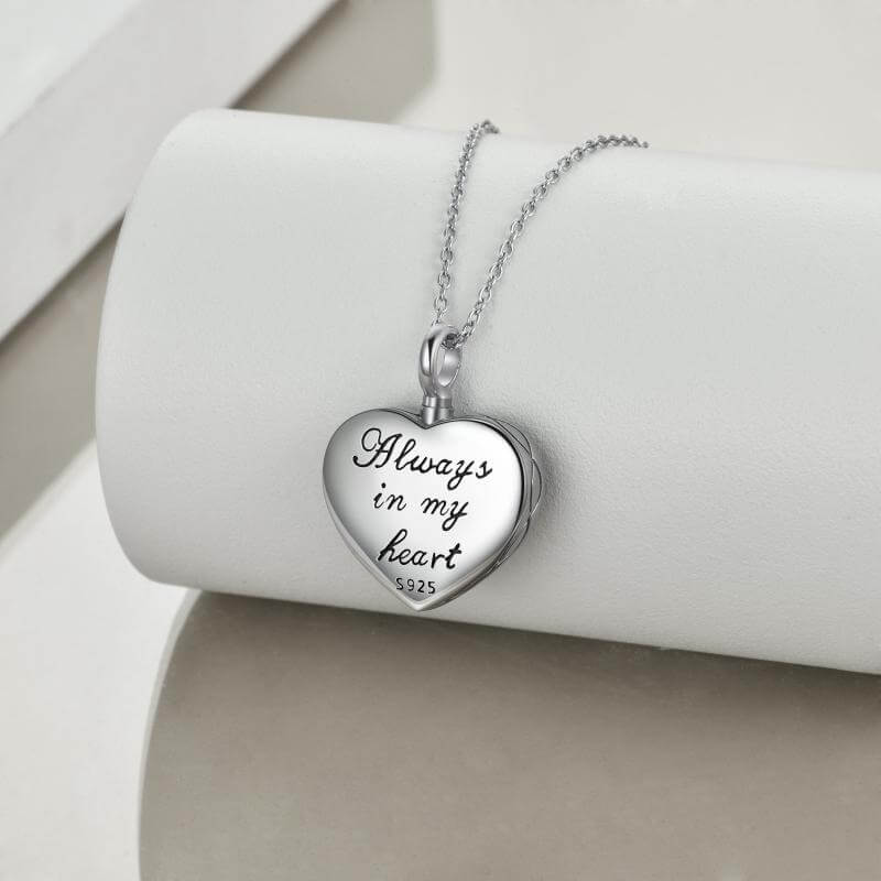 Mother Daughter Sterling Silver Heart Urn Necklace