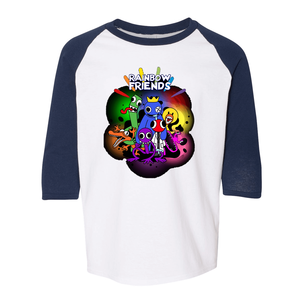 Kids Rainbow Friends Heavy Cotton Youth Raglan Graphic Tee