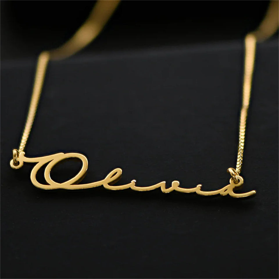 Stainless Steel Customized English Alphabet Name Necklace