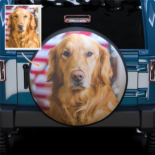 Personalized Custom Photo PU Leather Spare Tire Cover - Premium tire cover from Gift Me A Break - Just $19.99! Shop now at giftmeabreak