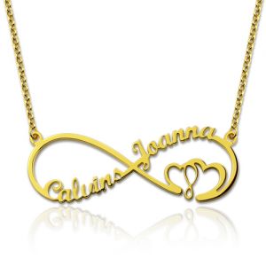 Personalized Infinity Heart in Heart 2 Name Necklace - Premium necklace from Gift Me A Break - Just $24.99! Shop now at giftmeabreak