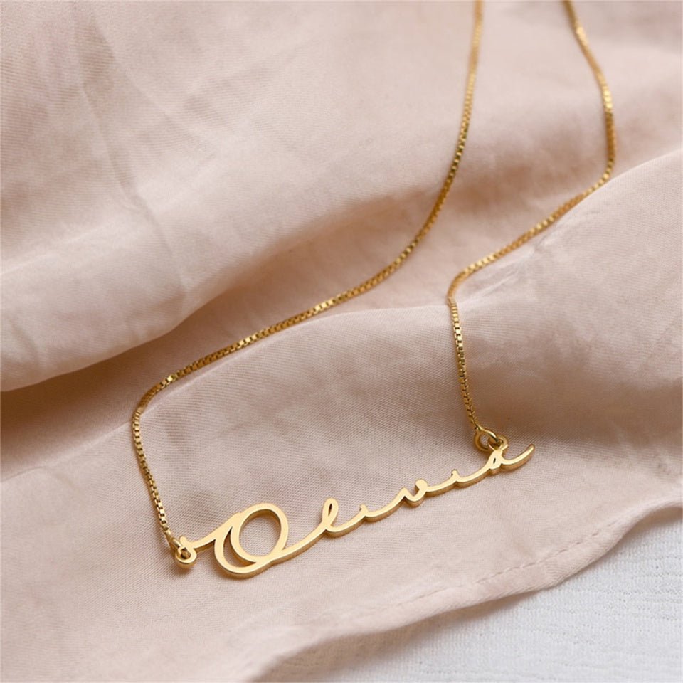 Stainless Steel Customized English Alphabet Name Necklace