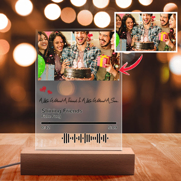 Personalized Photo Acrylic Scannable Code Song Plaque Night Light - Premium light from Gift Me A Break - Just $13.99! Shop now at giftmeabreak