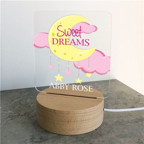 Personalized Sweet Dreams Moon Square Light Up Sign - Premium light from PGS - Just $34.99! Shop now at giftmeabreak